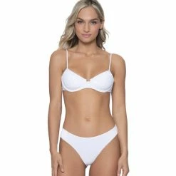 PQ Swim Basic Ruched Bottoms In Sail White