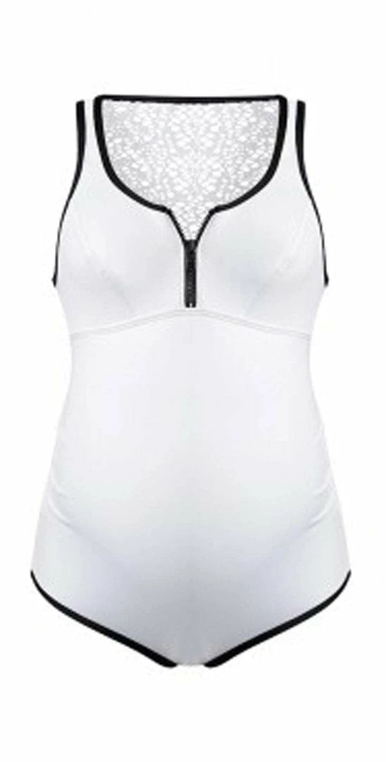 Cache Coeur Maternity Sydney One Piece In White BM179-WHT 5 Cache Coeur Maternity Sydney One Piece In White BM179-WHT