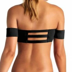 Vitamin A Havana EcoLux Bandeau Bikini Top In Black