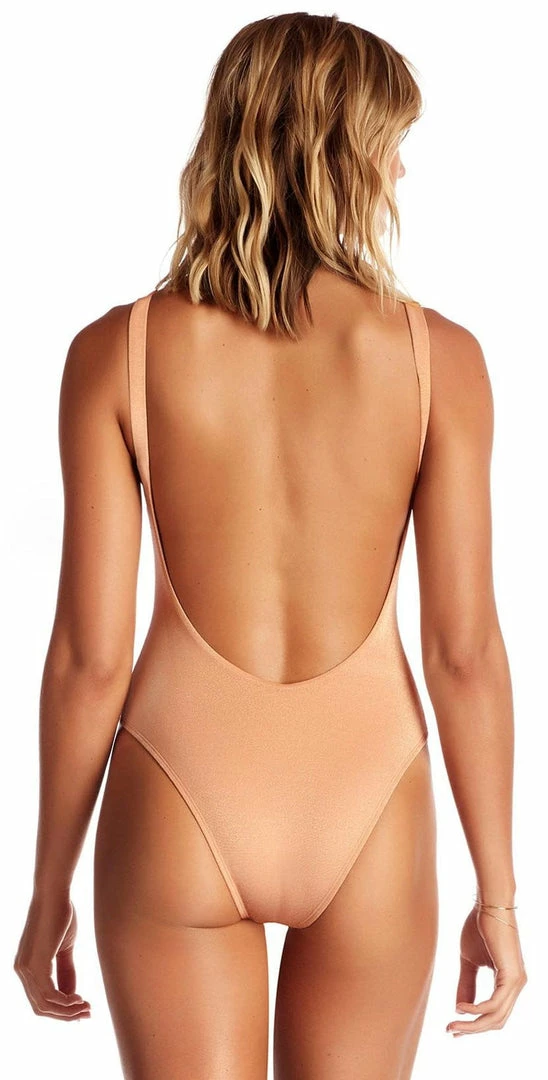 Vitamin A Leah One Piece Bodysuit In Rose Gold Metallic 76M RSG 4 Vitamin A Leah One Piece Bodysuit In Rose Gold Metallic 76M RSG