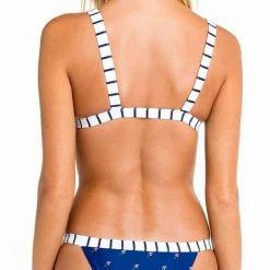 Bikinis Wildfox Jessie Triangle Bikini Top In Navy